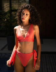 Tide Twister Top - Spicy Coral